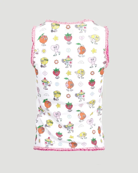 Pointelle Frill Tank Top — снимка 3