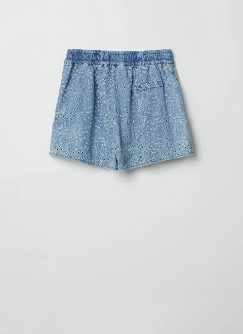 Къс панталон от деним Brunello Cucinelli Kids 12