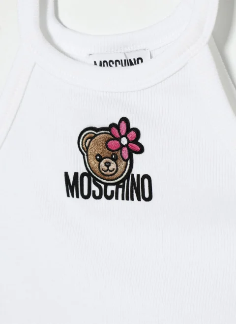 Топ с `Teddy` принт Moschino Kids — снимка 5
