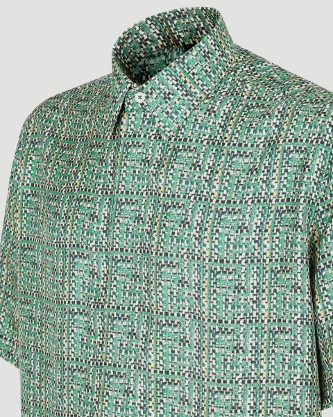 Green FF Silk Shirt — снимка 2