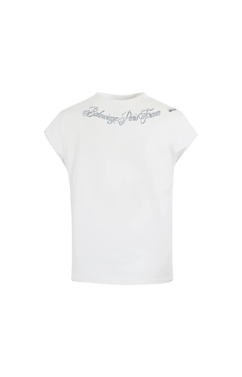 Sleeveless T-Shirt in White