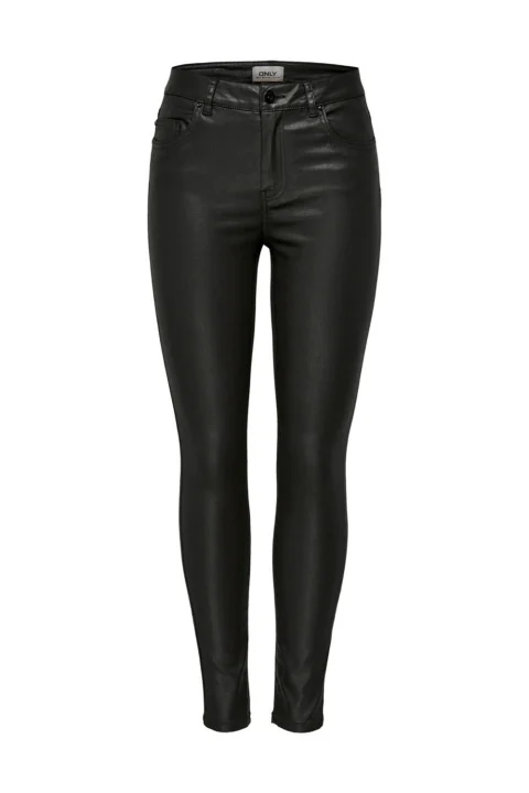 Панталони Onlhush Life Mid Sk Coated Pnt Noos 15182330 C-N10 Black