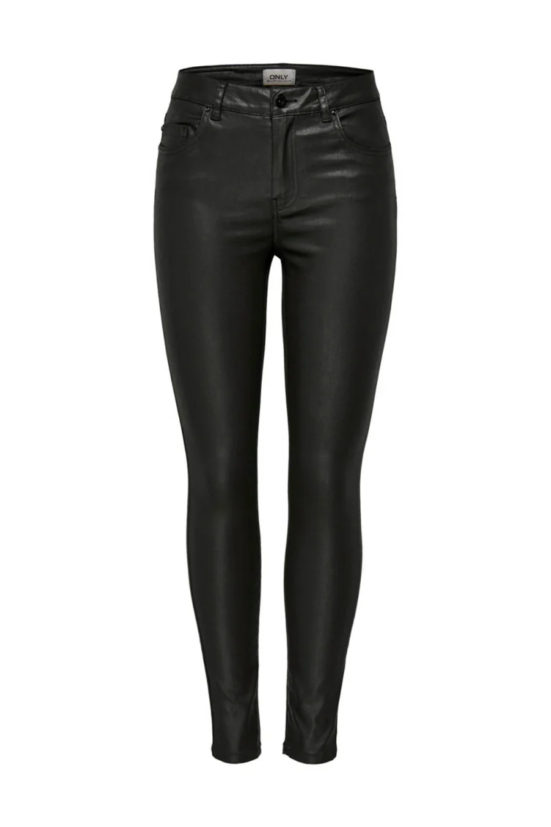 Панталони Onlhush Life Mid Sk Coated Pnt Noos 15182330 C-N10 Black