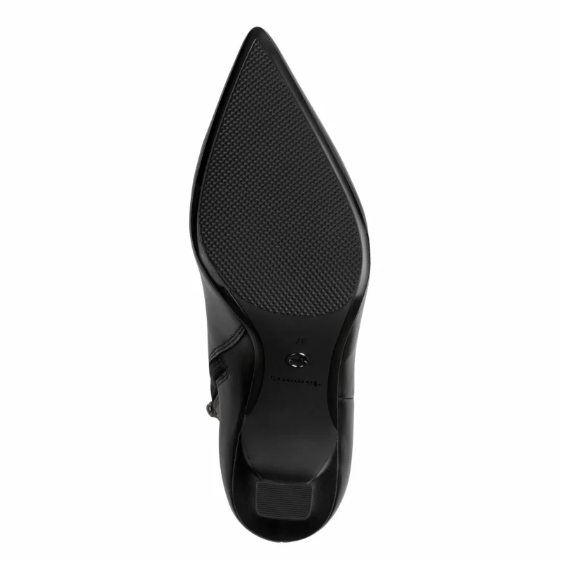 Дамски Боти На Ток TAMARIS – 1-25358-45-003 BLACK LEATHER — снимка 6
