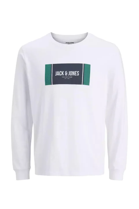 Блуза Jjhayato Tee Ls Crew Neck Bts 12282290 C-N100 white