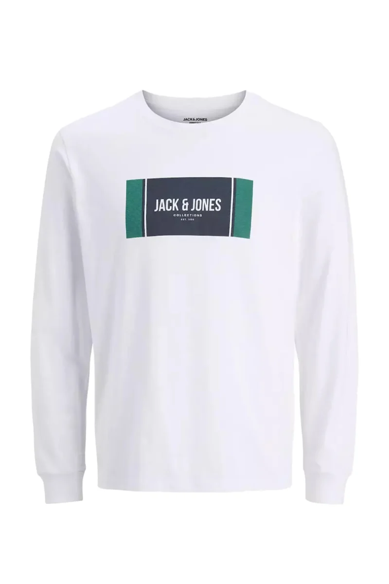 Блуза Jjhayato Tee Ls Crew Neck Bts 12282290 C-N100 white