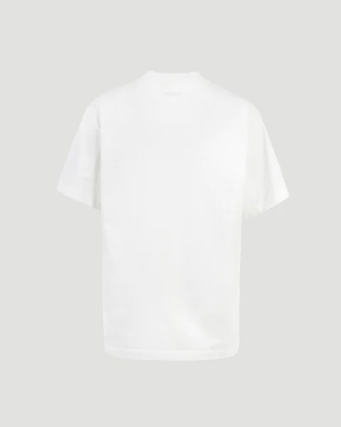 White T-Shirt with Logo Print — снимка 3