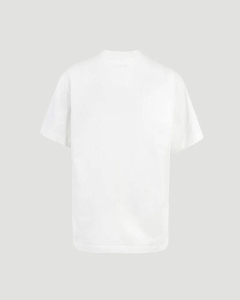White T-Shirt with Logo Print — снимка 3