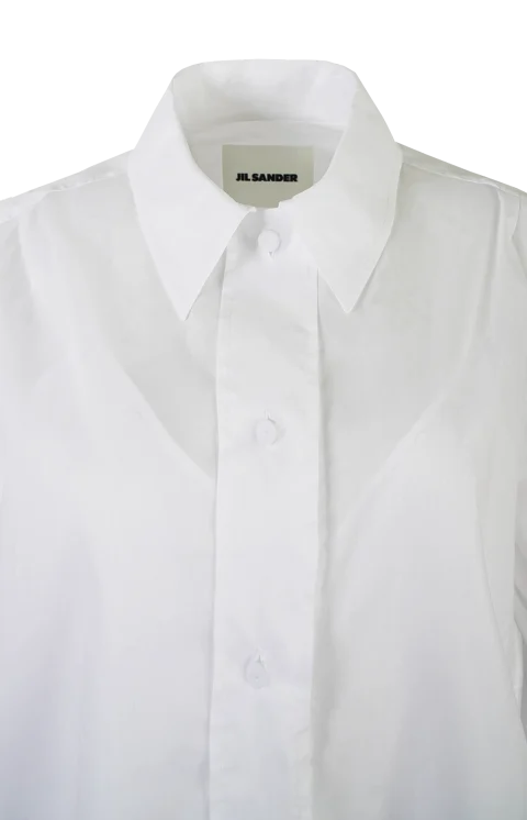White Loose-Fit Shirt — снимка 2