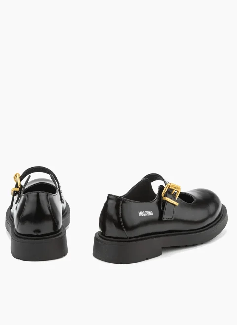 Кожени обувки Moschino Kids — снимка 3