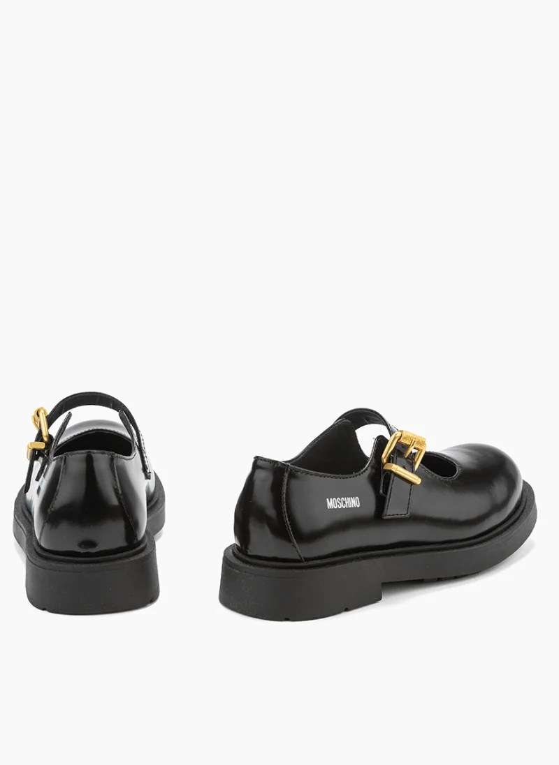 Кожени обувки Moschino Kids — снимка 3