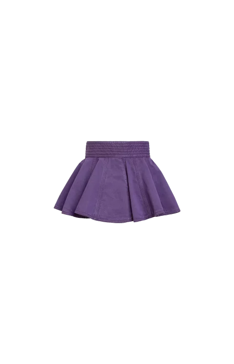 Denim Peplum Belt in Violet
