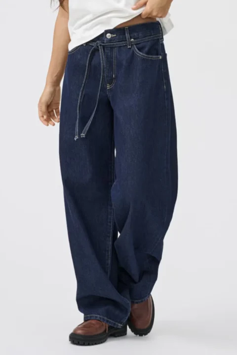Jeans Onlgianna Mw Straight Dnm Dot630 15361587 BS000042 dark blue denim — снимка 2