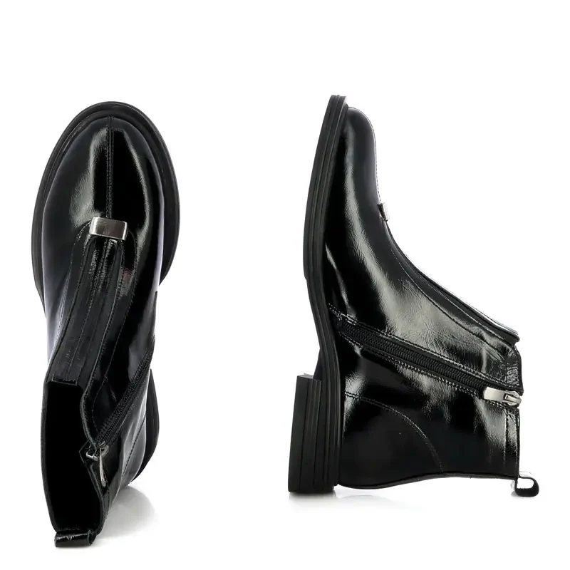 Дамски Равни Боти CARLO FABIANI – 261-1120 BLACK NAPLACK — снимка 5