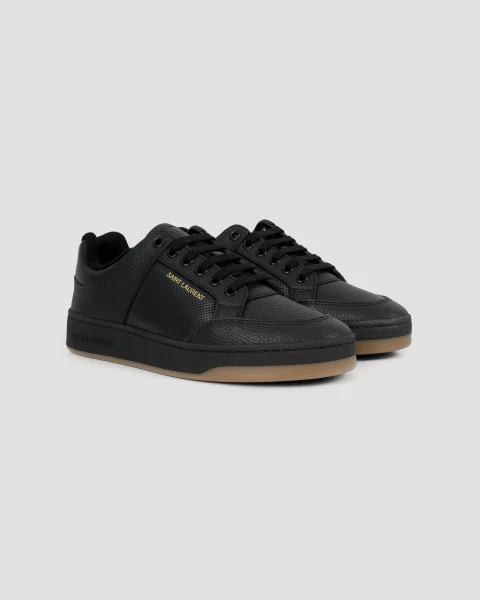SL/61 Sneakers in Black Grained Leather — снимка 3