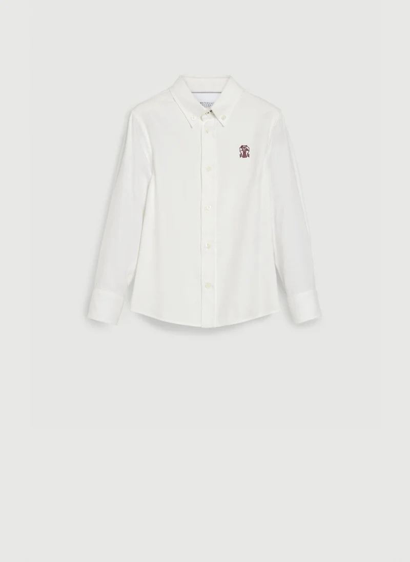Класическа риза с бродерия Brunello Cucinelli Kids 12