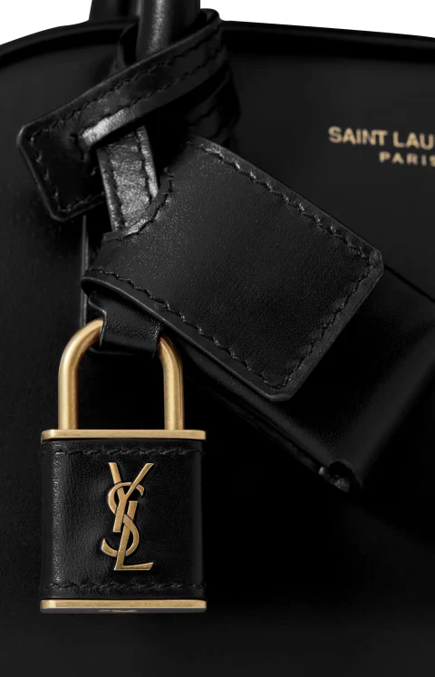 Sac De Jour Boston Mini Bag in Box Leather in Black — снимка 5