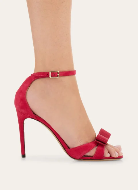Сандали на ток с панделка Ferragamo — снимка 6