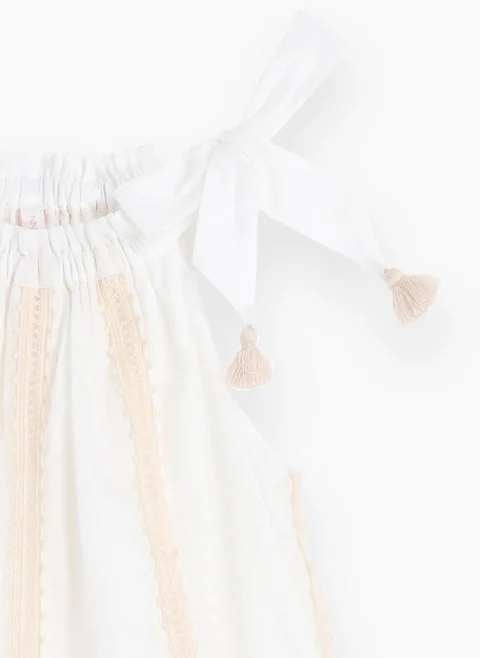 Рокля с бродерии Zimmermann Kids — снимка 3