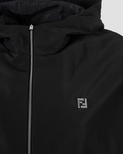 Black Tech Fabric Blouson — снимка 3