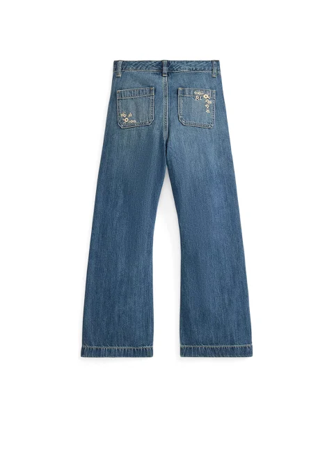 Деним с бродерия Ralph Lauren Kids 7-16 — снимка 2