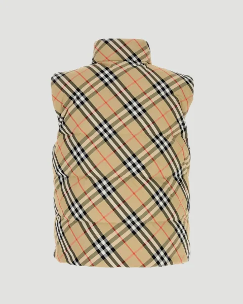Men's Reversible Check Nylon Padded Gilet — снимка 2