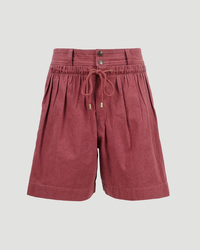 Cotton Shorts in Burnt Henna