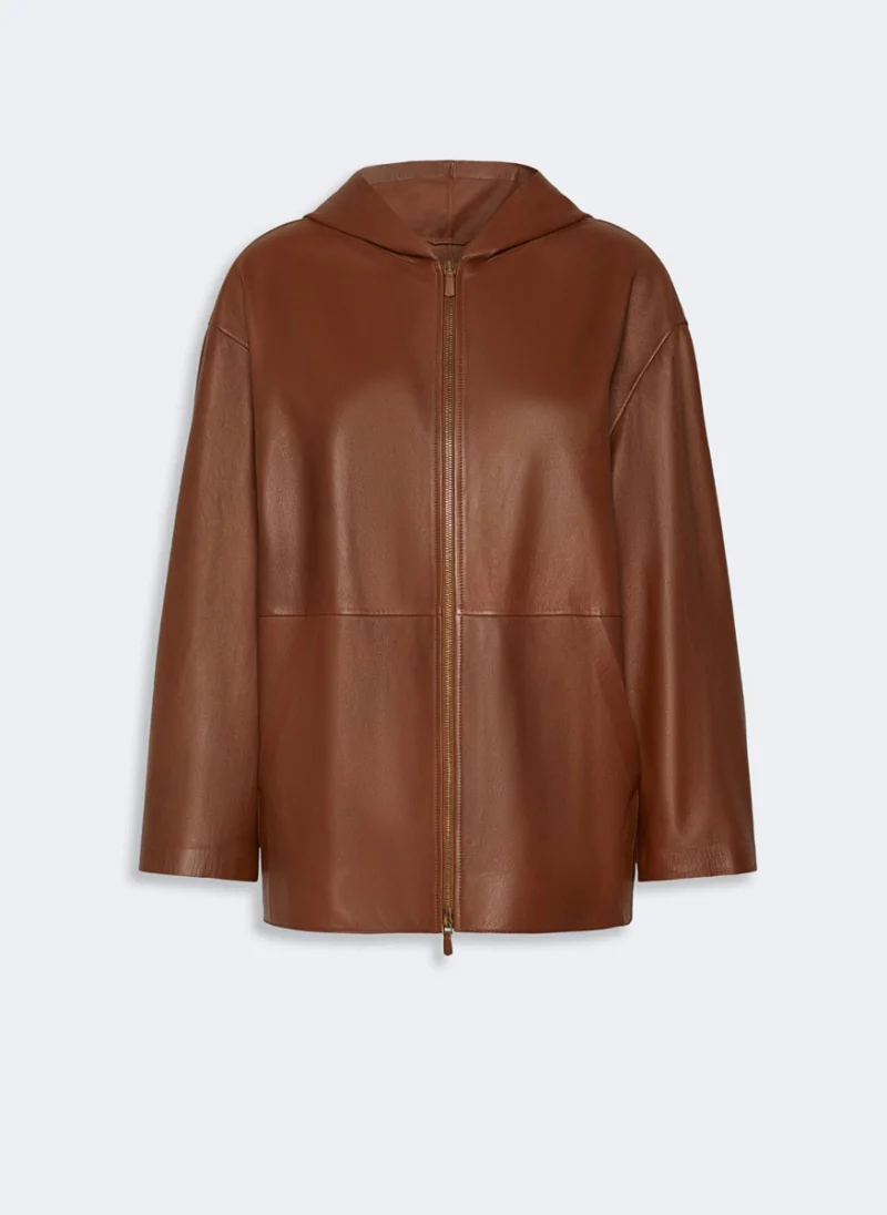Яке от естествена кожа Max Mara Mxmacinoso