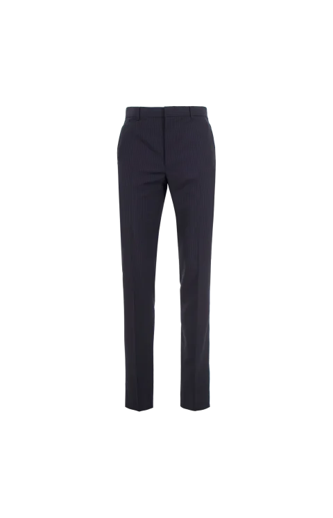 Tailored Wool Trousers in Navy