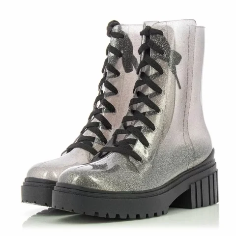 Дамски Гумени Боти PETITE JOLIE – PJ5604 J-LASTIC BLACK GLITTER/BLACK — снимка 3