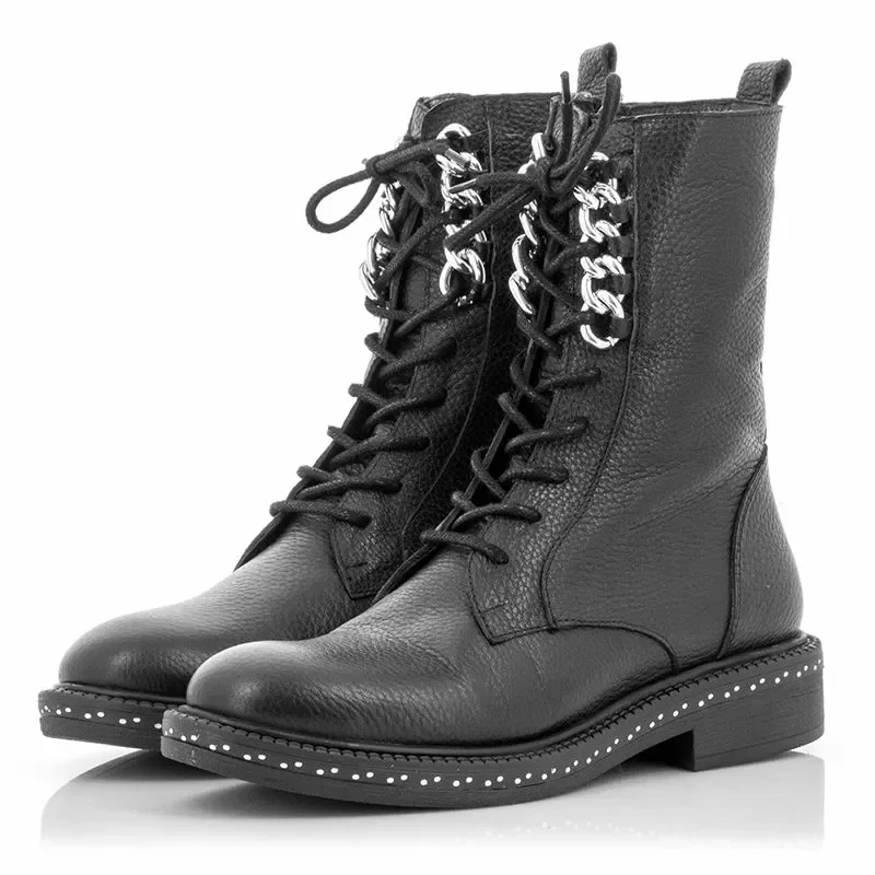 Дамски Кубинки CARLO FABIANI – 247-8302 BLACK — снимка 3