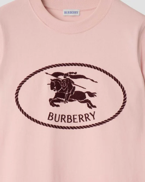 Knight Stamp Cotton T-Shirt in Bouquet — снимка 2
