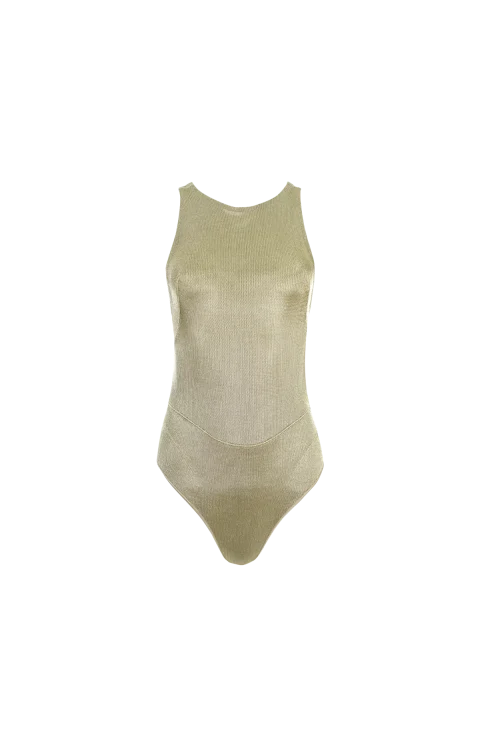 Metallic Knitted Bodysuit