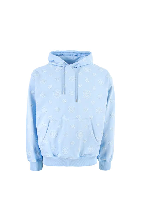 Applique Monogram Hooded Sweatshirt