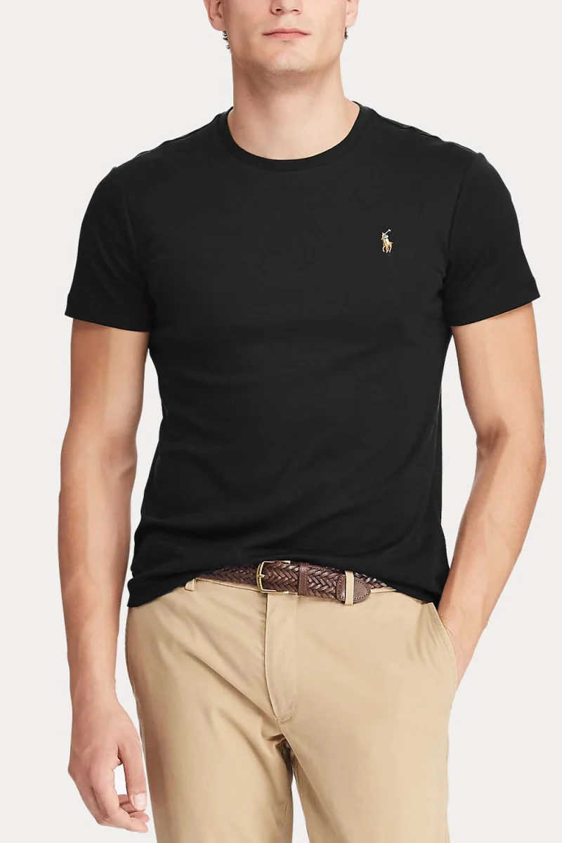 T-Shirt Pima Polo-Ssl 710740727001 001 black — снимка 2