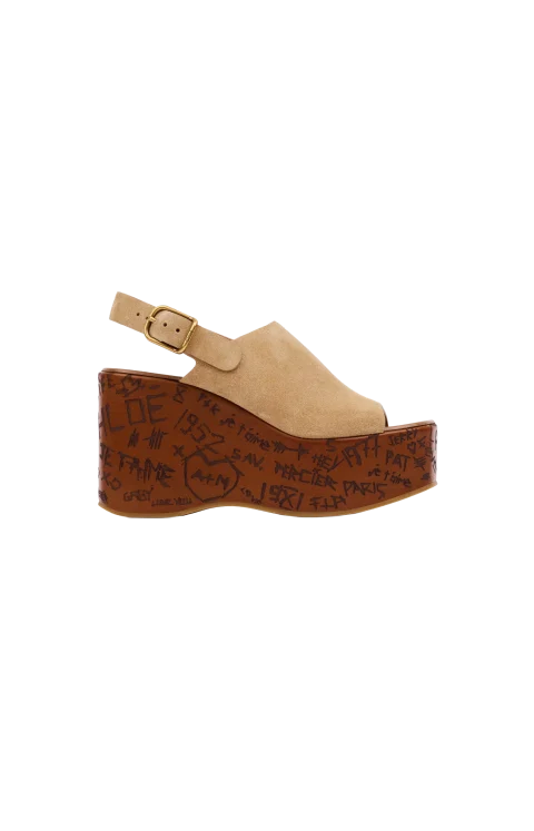 Maxime Wedge Sandal Beige