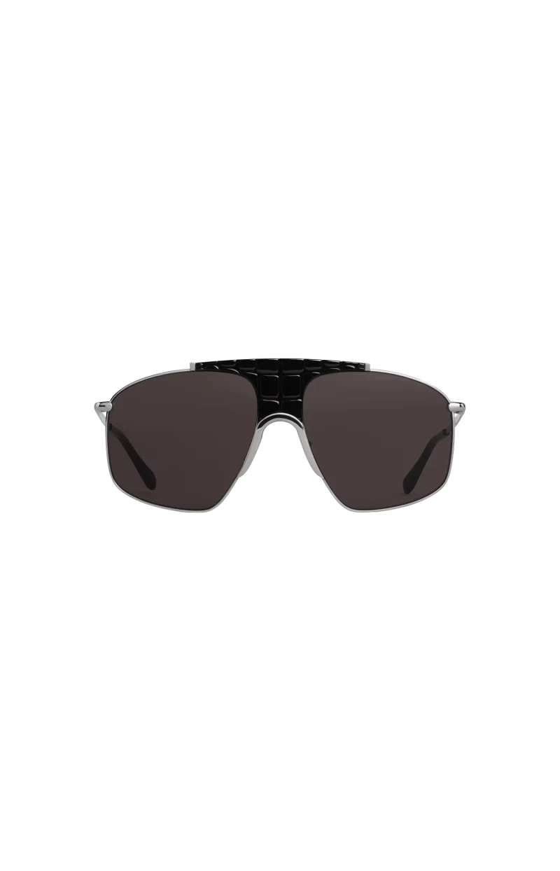 Square Aviator Sunglasses in Black