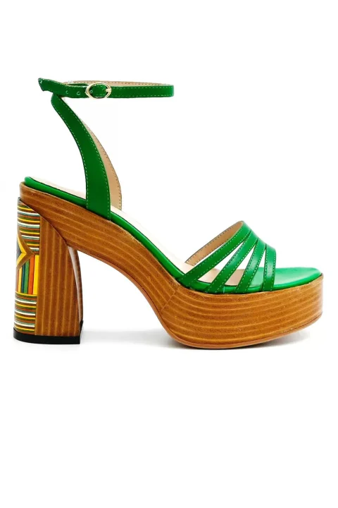Сандали Positano Heels 0116001252 bs green