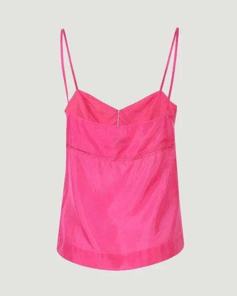 Silk Top in Fuchsia — снимка 2