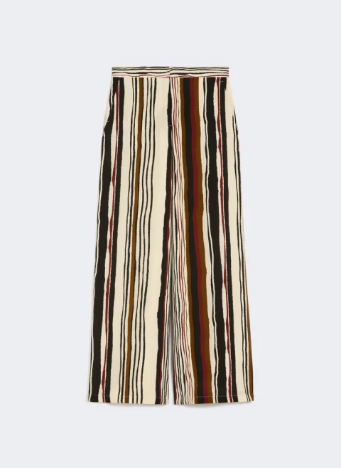 Панталон от копринен креп Max Mara Studio Mstpagano — снимка 7
