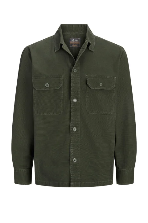Риза Jjecolton Canvas Overshirt 12298629 19-0509 TCX rosin