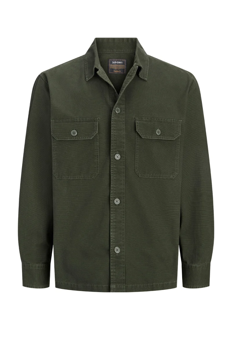 Риза Jjecolton Canvas Overshirt 12298629 19-0509 TCX rosin