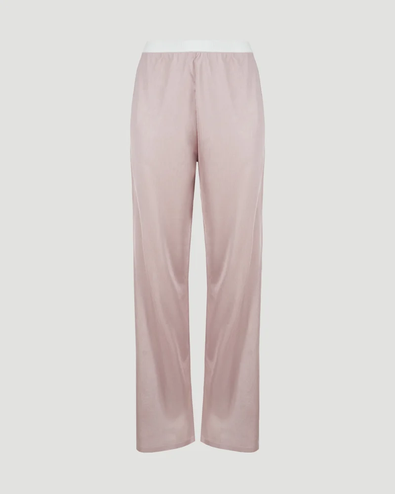 Knitted Trousers in Misty Rose