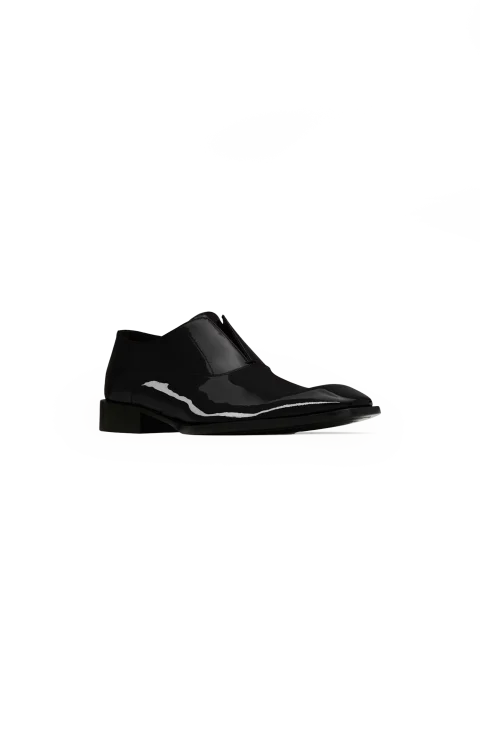 Milton Slip-On Oxfords in Patent Leather in Black — снимка 2