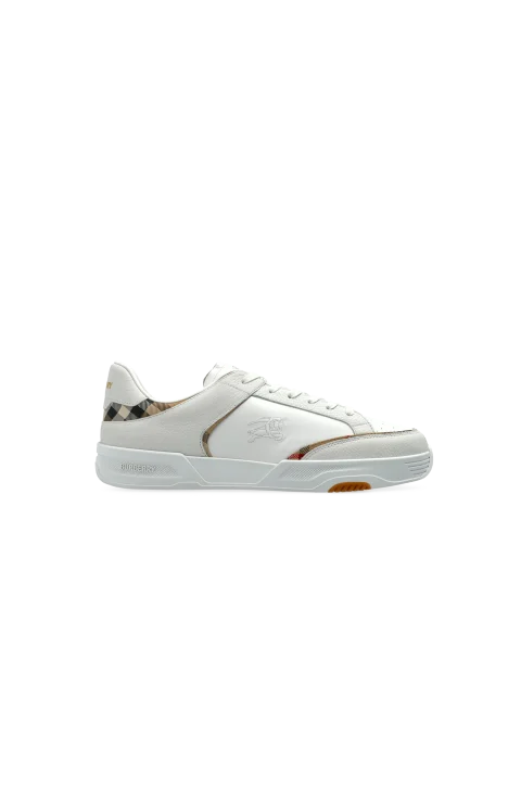 Leather and Nylon Harrow Sneakers in White