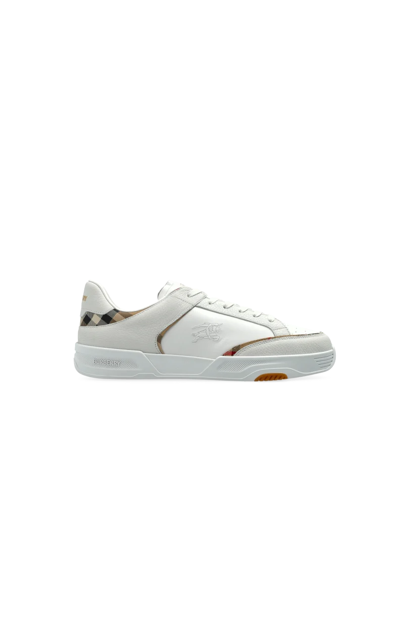 Leather and Nylon Harrow Sneakers in White