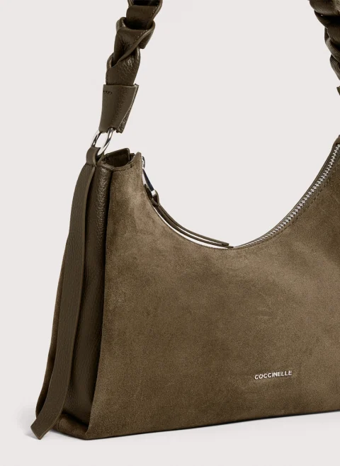 Велурена чанта Coccinelle Boheme Small — снимка 3