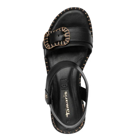 Дамски Сандали На Платформа TAMARIS – 1-28223-46-001 BLACK — снимка 5