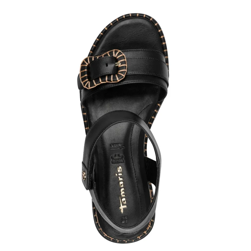 Дамски Сандали На Платформа TAMARIS – 1-28223-46-001 BLACK — снимка 5