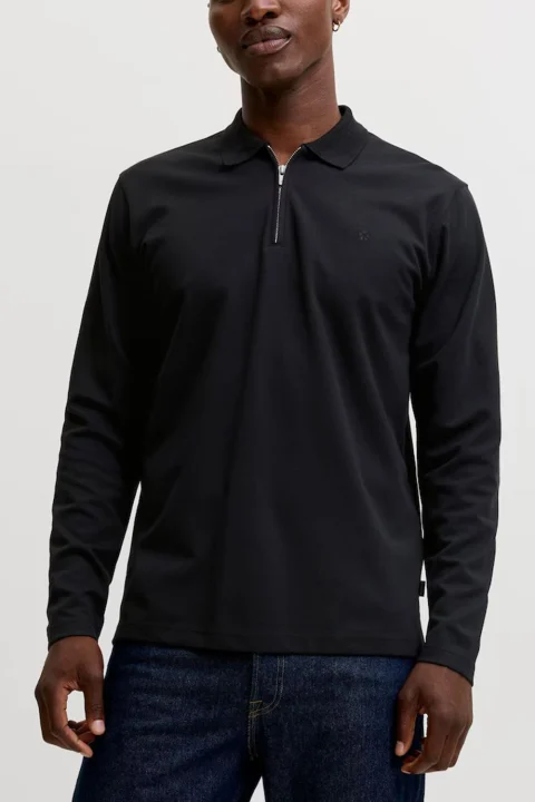 Polo Jprblaethan Zip 12299231 C-N10 black — снимка 2